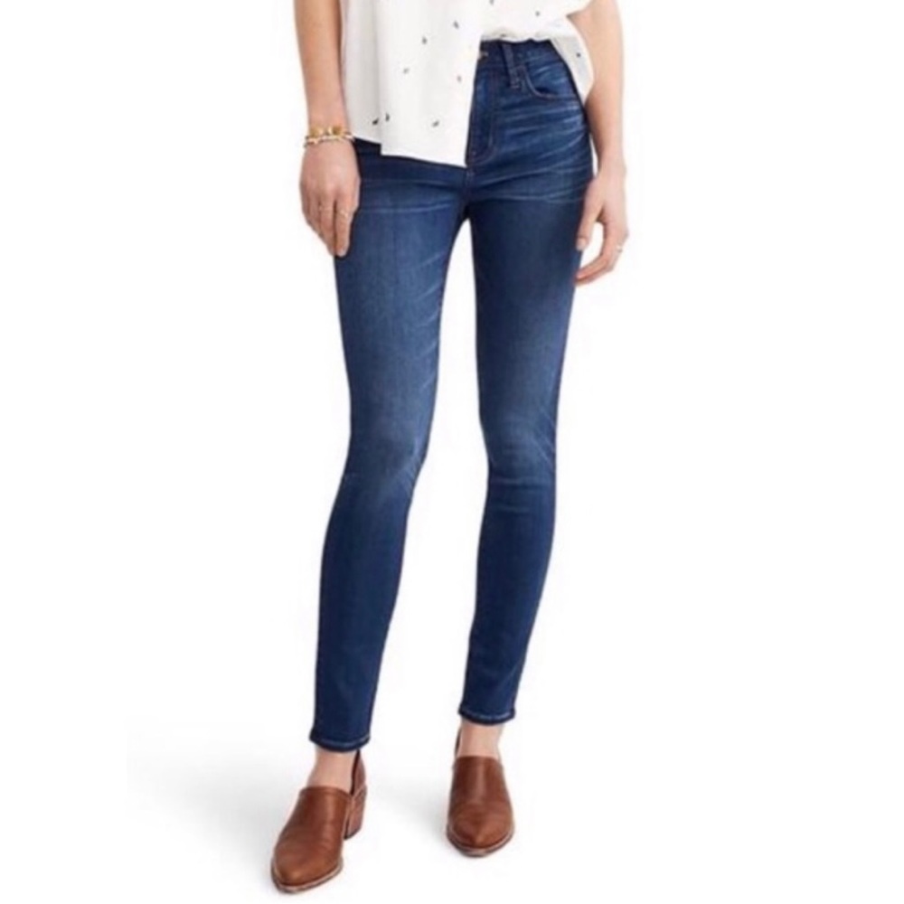 Madewell High Rise Medium Wash Ankle Skinny Jeans